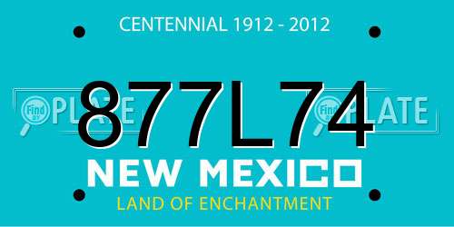 877L74 New Mexico License Plate