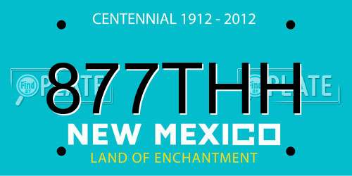 877THH New Mexico License Plate