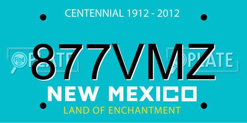 877VMZ New Mexico License Plate