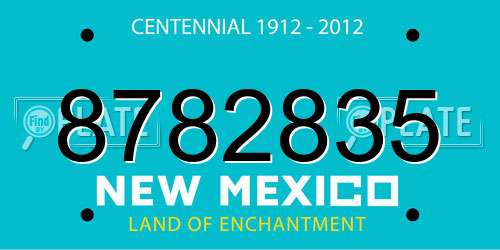 8782835 New Mexico License Plate
