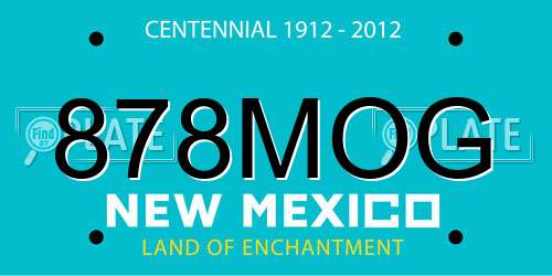 878MOG New Mexico License Plate
