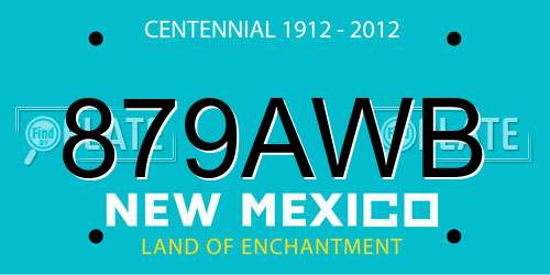 879AWB New Mexico License Plate