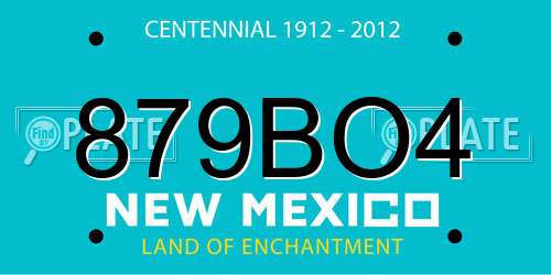 879BO4 New Mexico License Plate