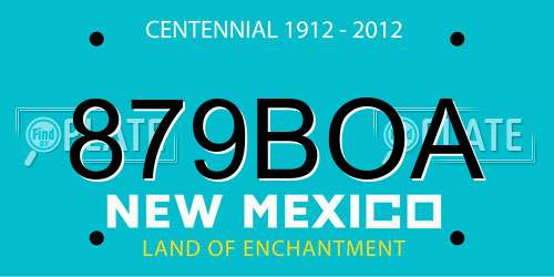 879BOA New Mexico License Plate
