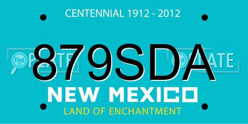 879SDA New Mexico License Plate