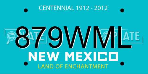879WML New Mexico License Plate
