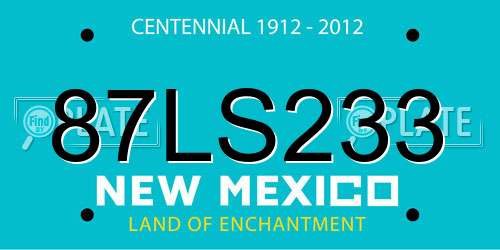 87LS233 New Mexico License Plate