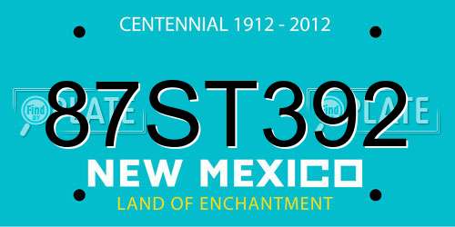 87ST392 New Mexico License Plate