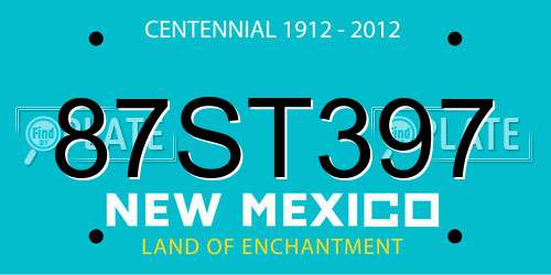 87ST397 New Mexico License Plate