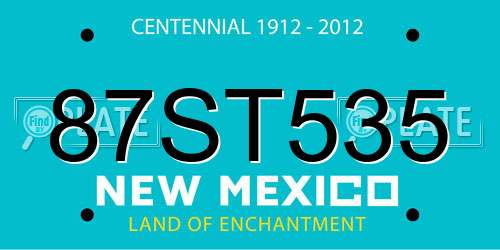 87ST535 New Mexico License Plate