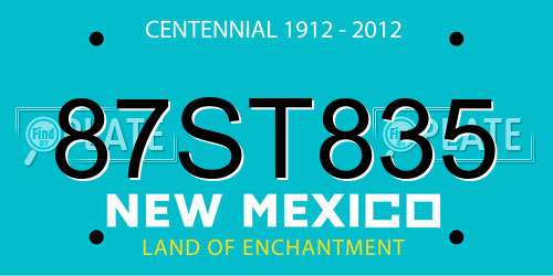 87ST835 New Mexico License Plate