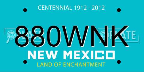 880WNK New Mexico License Plate