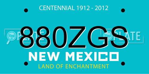 880ZGS New Mexico License Plate