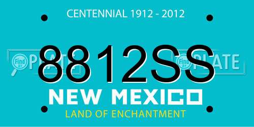 8812SS New Mexico License Plate