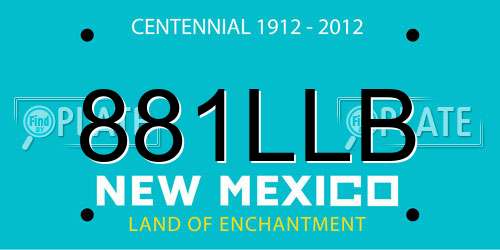 881LLB New Mexico License Plate