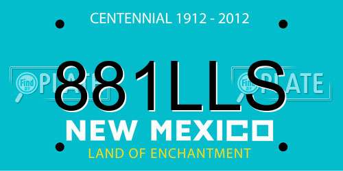 881LLS New Mexico License Plate