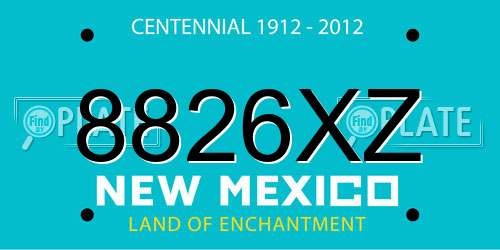 8826XZ New Mexico License Plate