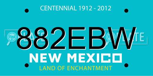 882EBW New Mexico License Plate