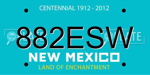 882ESW New Mexico License Plate