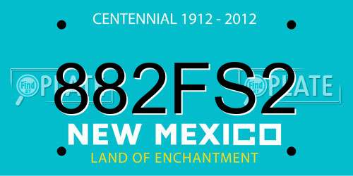 882FS2 New Mexico License Plate