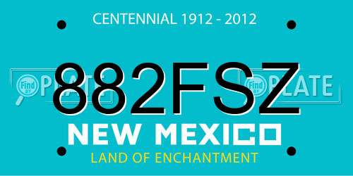 882FSZ New Mexico License Plate
