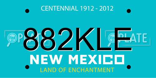 882KLE New Mexico License Plate