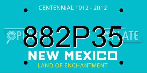 882P35 New Mexico License Plate