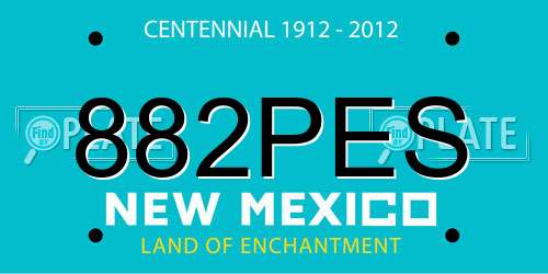 882PES New Mexico License Plate