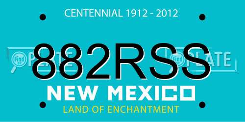 882RSS New Mexico License Plate