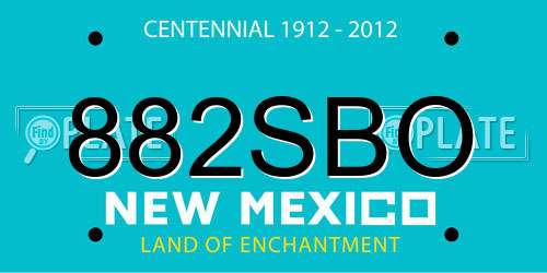 882SBO New Mexico License Plate