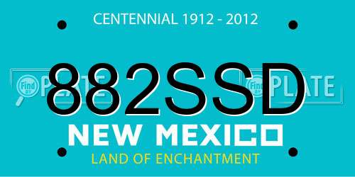 882SSD New Mexico License Plate