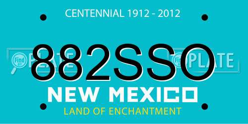 882SSO New Mexico License Plate