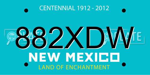882XDW New Mexico License Plate