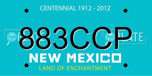 883CCP New Mexico License Plate
