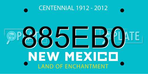 885EB0 New Mexico License Plate