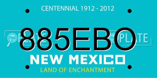 885EBO New Mexico License Plate