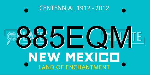 885EQM New Mexico License Plate