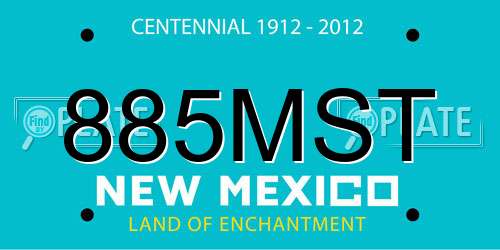 885MST New Mexico License Plate