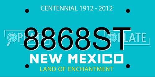 8868ST New Mexico License Plate