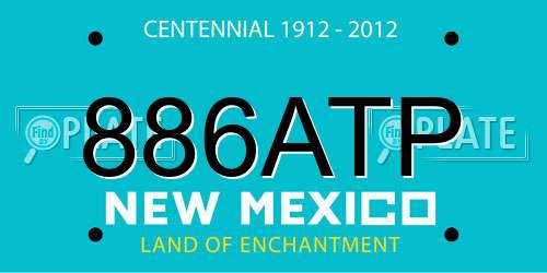886ATP New Mexico License Plate