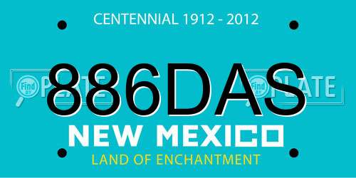 886DAS New Mexico License Plate