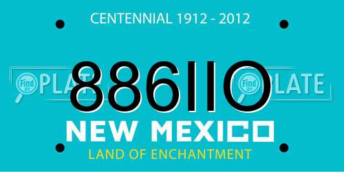 886IIO New Mexico License Plate