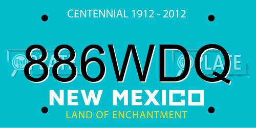 886WDQ New Mexico License Plate