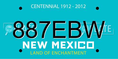 887EBW New Mexico License Plate
