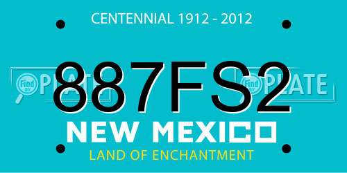 887FS2 New Mexico License Plate