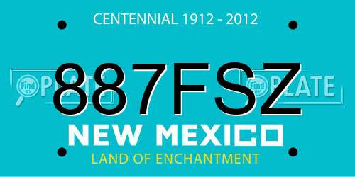 887FSZ New Mexico License Plate