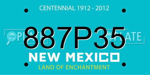 887P35 New Mexico License Plate