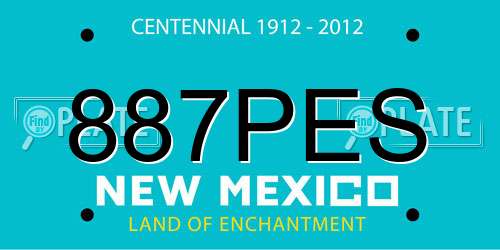 887PES New Mexico License Plate
