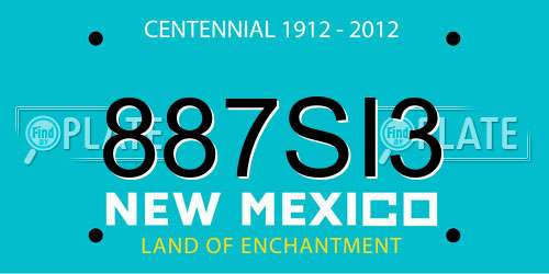 887SI3 New Mexico License Plate