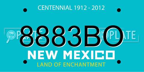 8883BO New Mexico License Plate